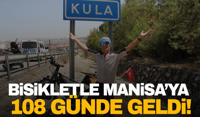 Bisikletle vefa yolculuğu! Almanya’dan pedal çevirerek Manisa’ya geldi