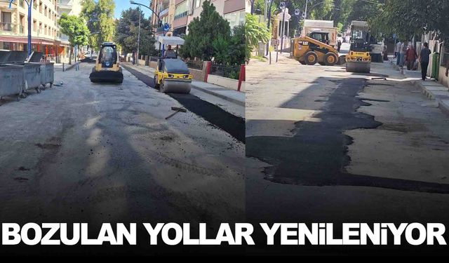 Yunusemre’de asfalt mesaisi… Bozulan yollar yenileniyor