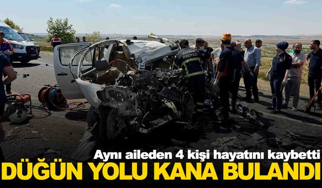 Düğün yolu kana bulandı… Aynı aileden 4 kişi can verdi