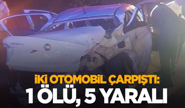 Ege’de iki otomobil çarpıştı: 1 ölü, 5 yaralı