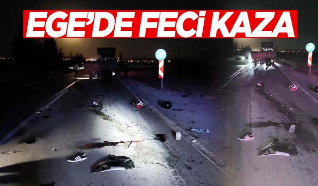 Ege’de motosiklet traktör römorkuna çarptı: 2 ölü