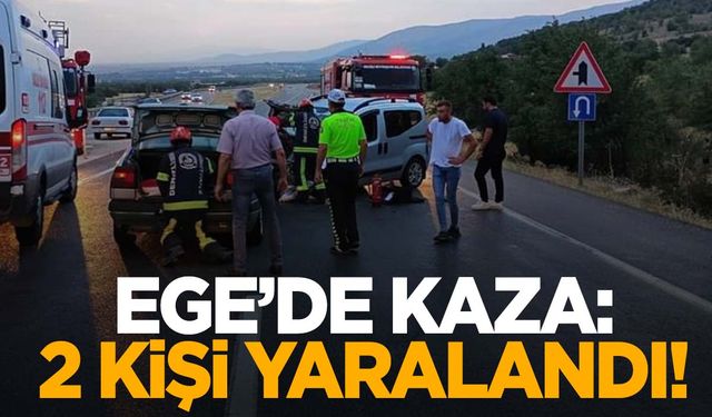 Ege’de otomobil karşı yönden gelen araçla çarpıştı!