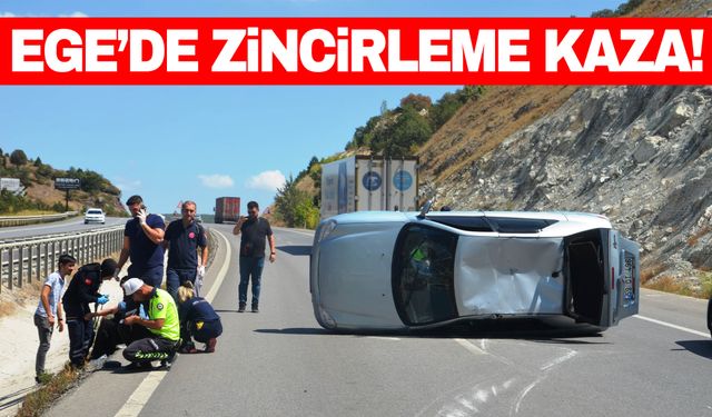 Ege’de zincirleme trafik kazası! 6 kişi yaralandı