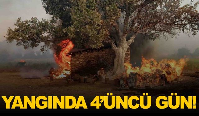 Gördes’teki yangın 4’üncü gününde… Ekipler canla başla çalışıyor!