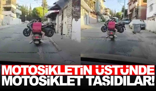 Görüntüler İzmir’den… Bir garip taşımacılık!