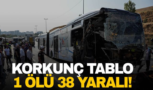 İstanbul Valiliğinden metrobüs kazası açıklaması: 1 ölü, 38 yaralı