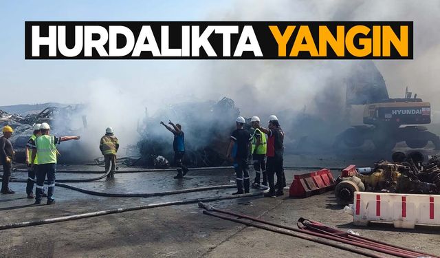 İzmir’de hurda deposunda yangın!