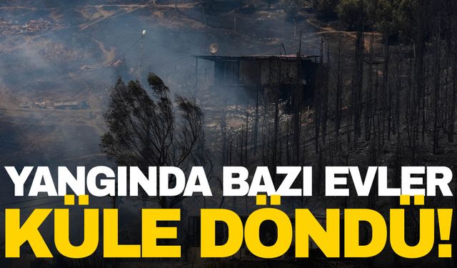 İzmir’de yangının sıçradığı evler küle döndü