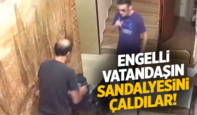 Hırsızlar İzmir'de engelli vatandaşı soydu! Akülü sandalyesini çaldılar...