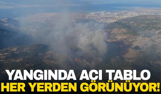 Karşıyaka yangını İzmir’in her yerinden görünüyor!