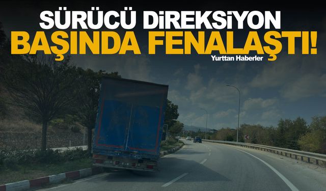 Korkulan anlar kamerada! Direksiyon başında fenalaştı…