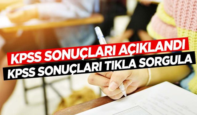 KPSS lisans sonuçları açıklandı | KPSS sonuçları sorgulama ekranı