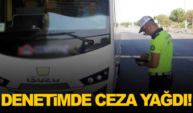 Manisa'da servis araçlarına denetim… 5 araca trafikten men!