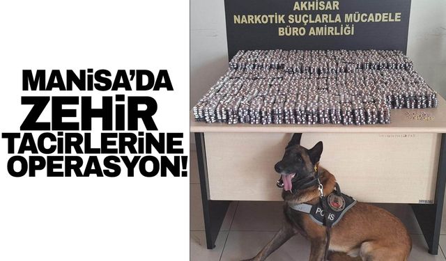 Manisa’da uyuşturucu tacirlerine evinde baskın!