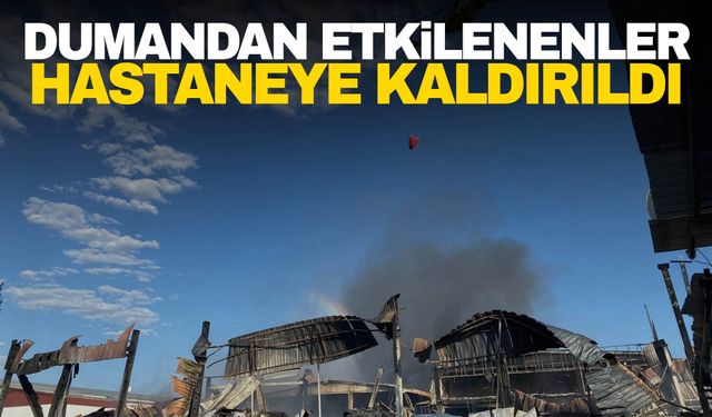 Manisa'daki fabrika yangınında 17 kişi dumandan etkilenerek hastaneye kaldırıldı