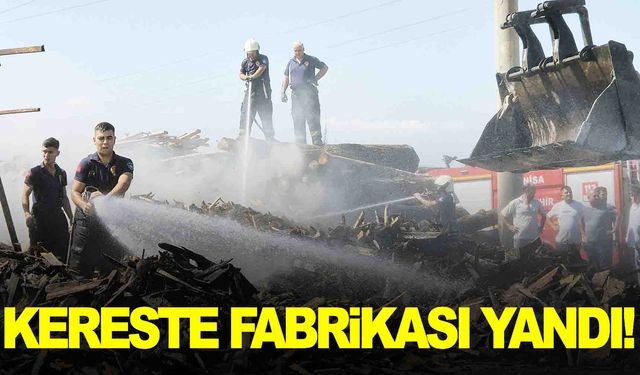 Manisa’nın ilçesinde yangın… Kereste fabrikasından dumanlar yükseldi