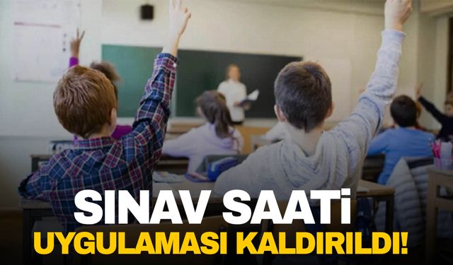 MEB ilkokullarda sınav saatini kaldırdı!