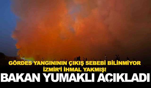 Bakan Yumaklı İzmir’de konuştu… Gördes’teki yangının çıkış sebebi bilinmiyor… İzmir yangınında ihmal izleri!