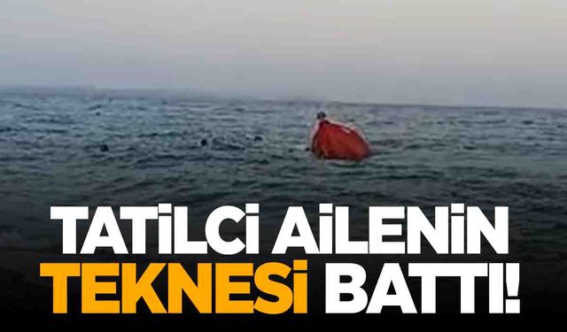 Tekne faciası! 4 kişilik aile denize atlayarak kurtuldu… Teknenin batma anı kamerada!