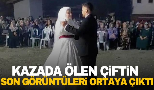 Trafik kazasında ölen gelin ve damadın düğün görüntüleri ortaya çıktı