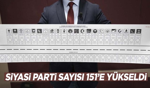 Türkiye’de siyasi parti sayısı 151 oldu!