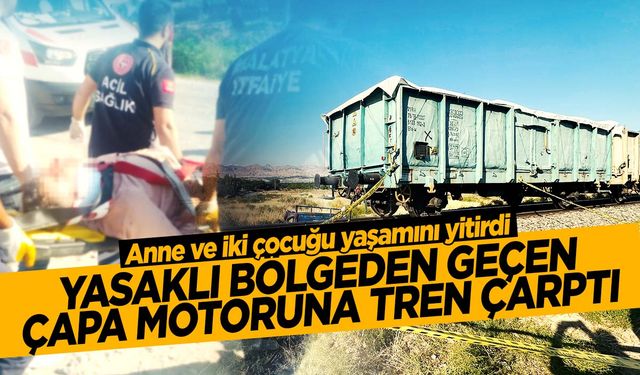 Yük treni faciası! Anne ve 2 çocuğu feci şekilde can verdi!