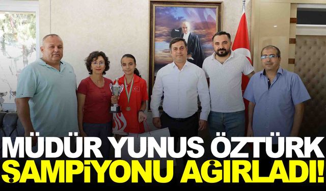 Yunus Öztürk şampiyon sporcuyu ağırladı