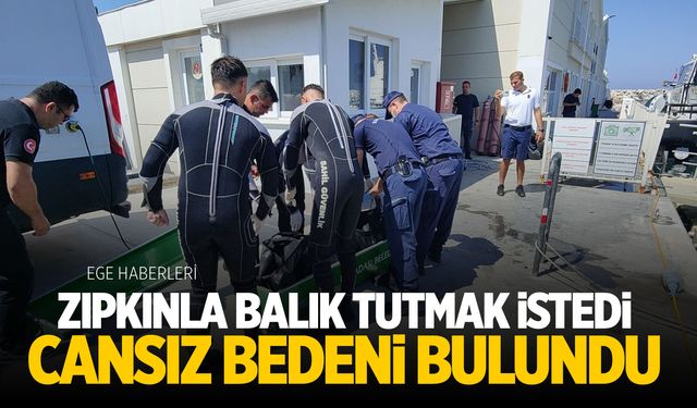 Zıpkınla balık tutmak istedi canından oldu