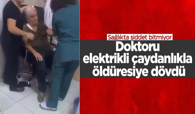 Adana’da kendisini muayene eden doktora ‘elektrikli çaydanlık’ ile saldırdı!