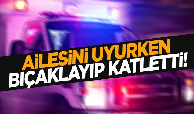 Ailesini uyurken öldürdü! 68 bıçak darbesi…