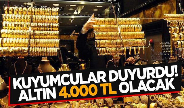 Altın 4.000 TL olacak! Rekor geliyor!