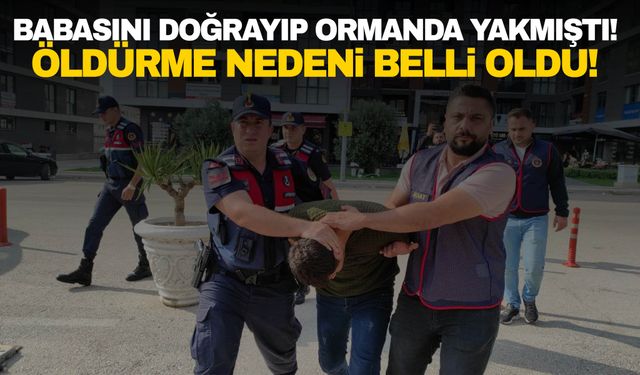 Babasının cesedini parçalayıp, ormanda yakmıştı! Neden öldürdüğü belli oldu