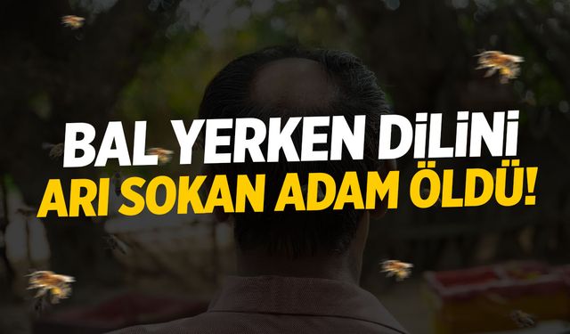 Bal yerken dilini arı sokan adam öldü