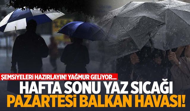 Balkanlar devreye giriyor! Sıcaklıklar düşecek… Manisa’da Pazartesi yağmur var!