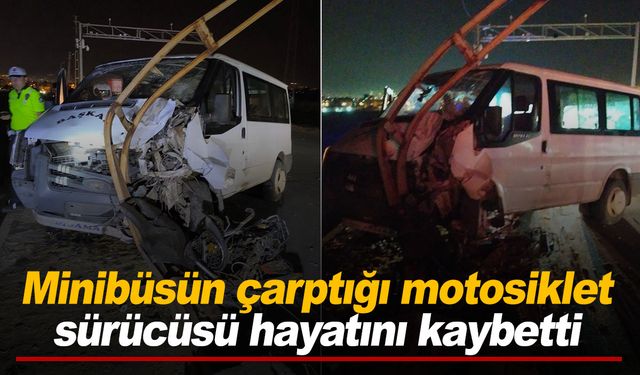 Batman’da minibüsle motosiklet çarpıştı! Sürücü hayatını kaybetti!