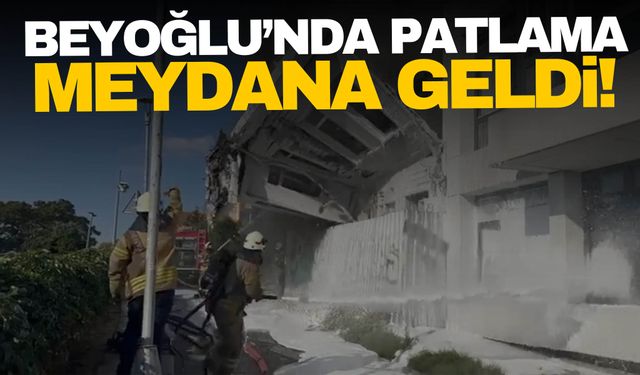 Beyoğlu’nda patlama! Ahşap bina çöktü