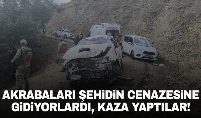 Bugün şehit olan askerin yakınları kaza yaptı: 1 ölü, 5 yaralı