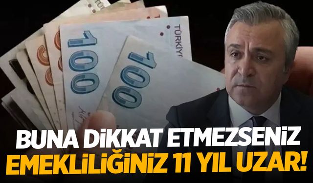 Buna dikkat etmezseniz emekliliğiniz 11 yıl 1 ay 10 gün uzar!