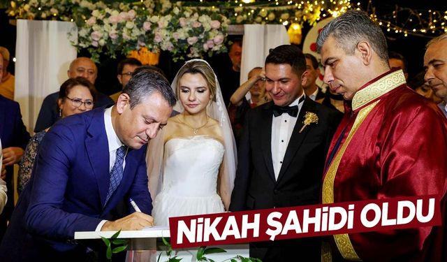 CHP lideri Özgür Özel Soma’da nikah şahidi oldu