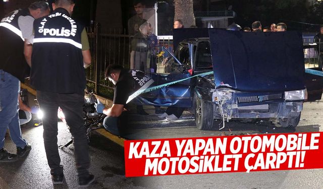 Denizli’de kaza sonrası yolda bekleyen otomobile motosiklet çarptı: 1 ölü, 1 yaralı