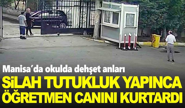 Manisa’da öğretmene silahlı saldırı! Olay anı kamerada