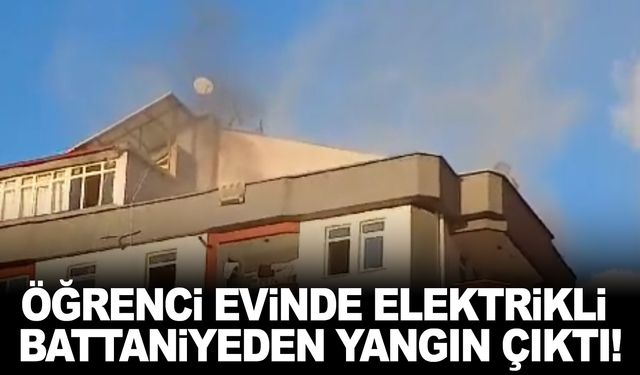 Zonguldak’ta öğrenci evinde elektrikli battaniyeden yangın çıktı