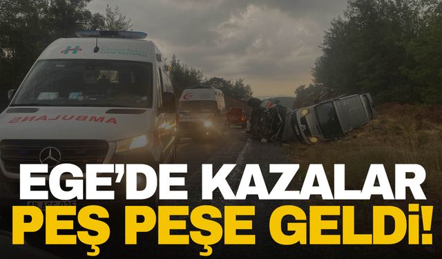 Muğla'da 2 kaza, 1 ölü, 14 yaralı