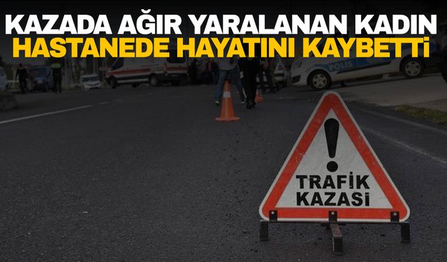 Ege’de kazada ağır yaralanan kadın hastanede hayatını kaybetti