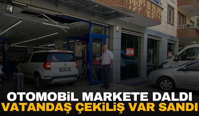 Kocaeli'nde fren yerine gaza basınca markete daldı! Vatandaş çekiliş var sandı