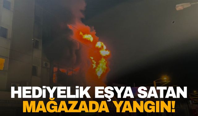 Hediyelik eşya mağazası yandı! Havai fişekler peş peşe patladı