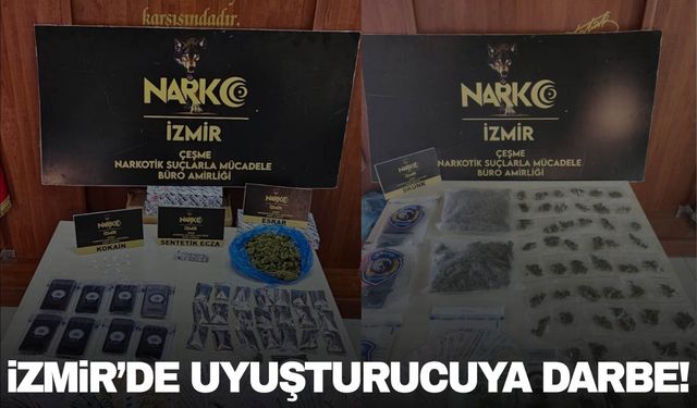 İzmir'de 56 ayrı uyuşturucu operasyonu! 100 şüpheliye işlem yapıldı