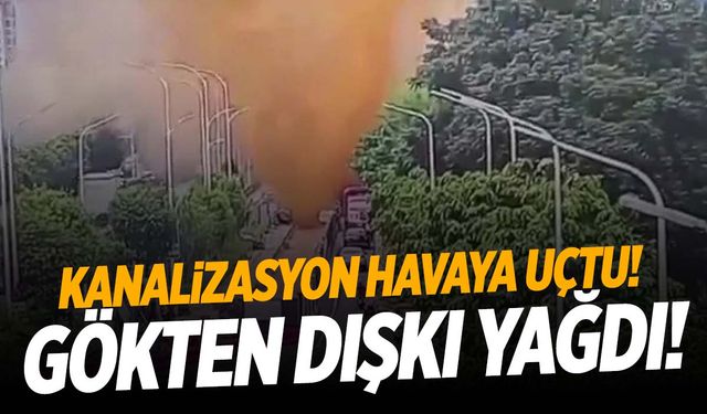 Kanalizasyon borusu patladı! İnsanların üzerine dışkı yağdı!