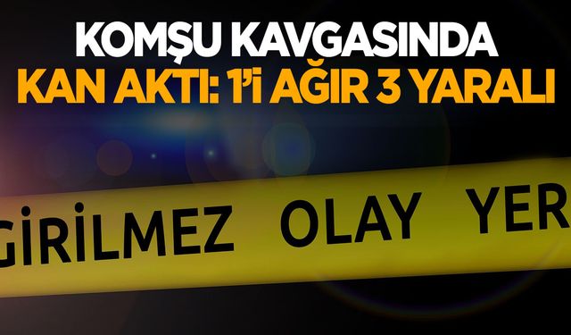 Komşu kavgası kanlı bitti: 1’i ağır 3 yaralı