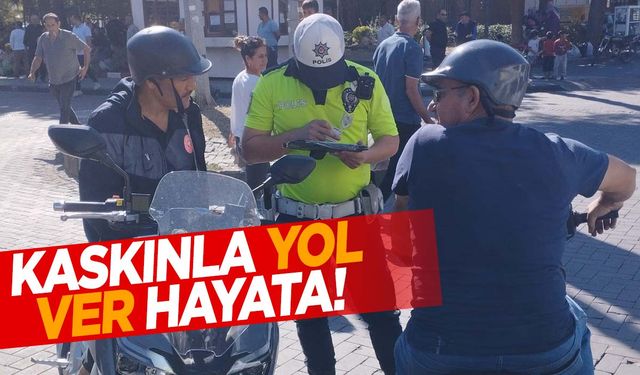 Kula’da motosiklet sürücülerine ‘kask’ uyarısı